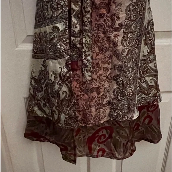 Silk one size wrap around skirt-Kaniza- Imported- 36” Length- NEW - Picture 3 of 14